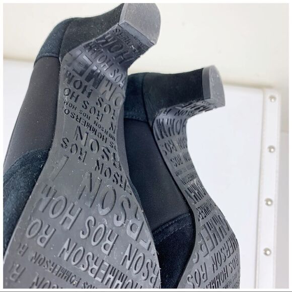 ‎Ros Hommerson Harper Suede/Neoprene Black Heels Pumps - Picture 14 of 16